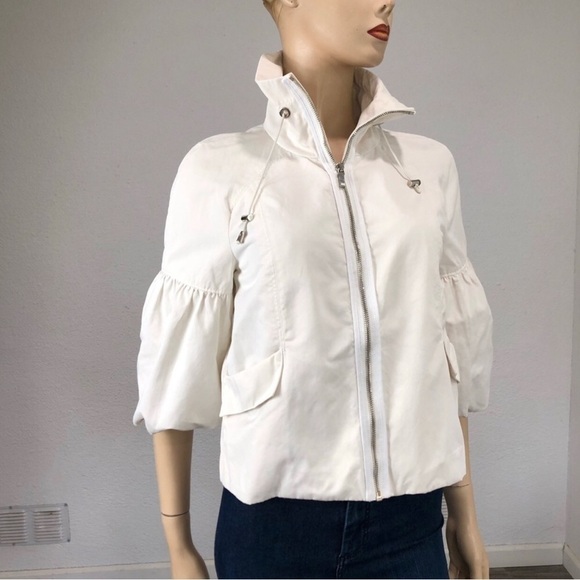 AK Anne Klein jacket white .balloon sleeves S:PP - Picture 5 of 14